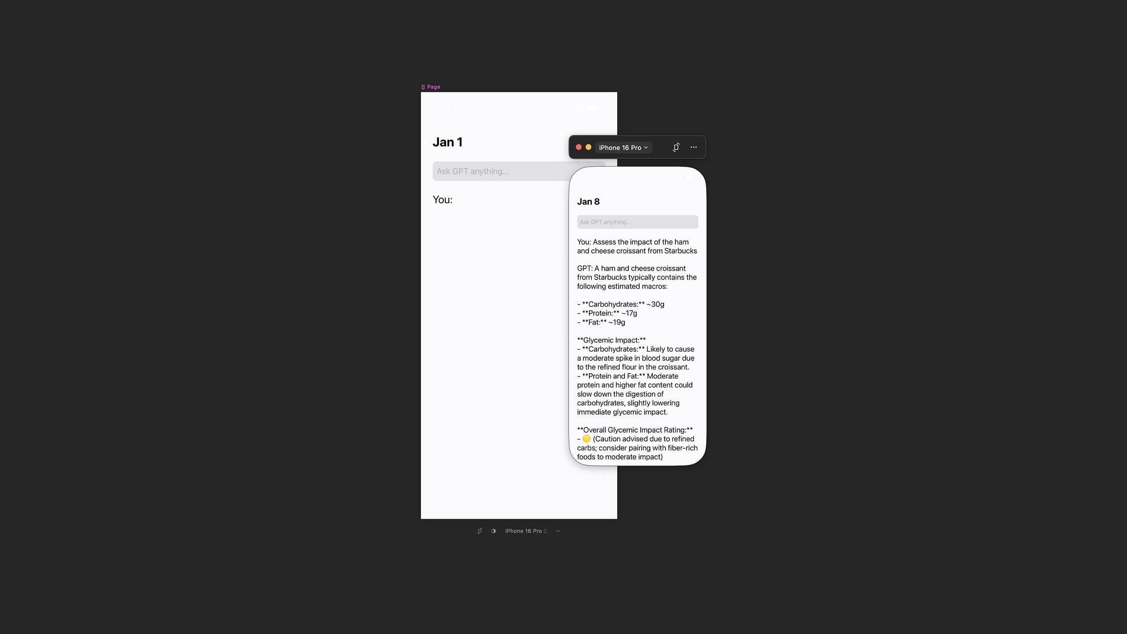 Play prototype screens for the A1C project